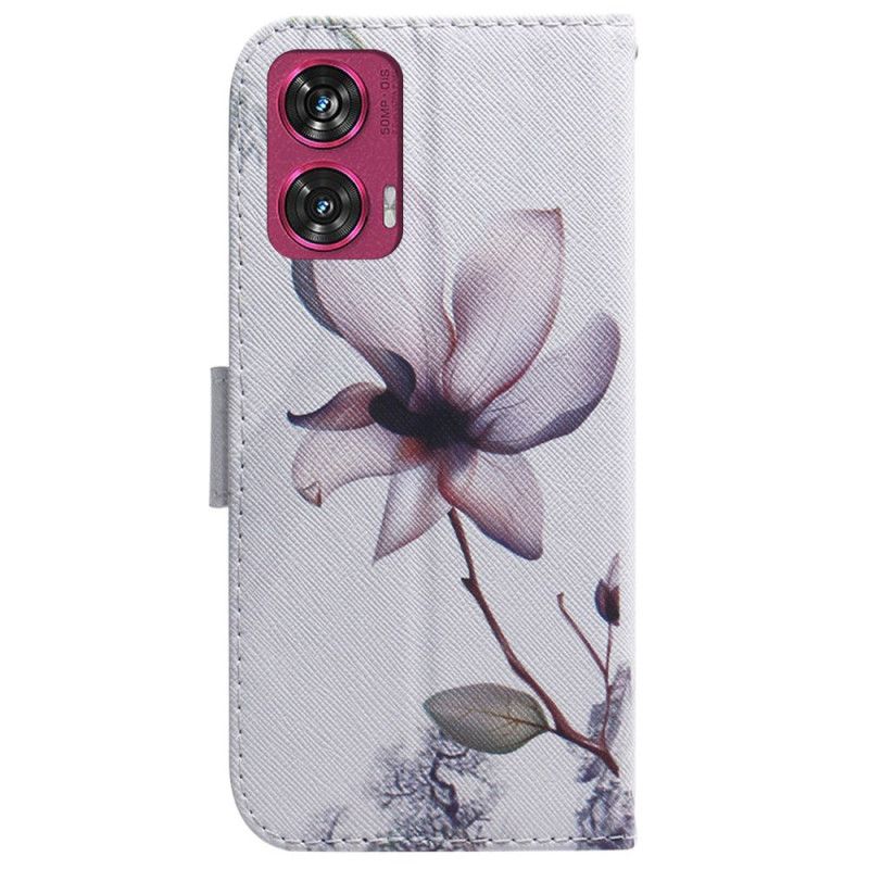 Fodral Motorola Edge 50 Fusion Rosa Blomma