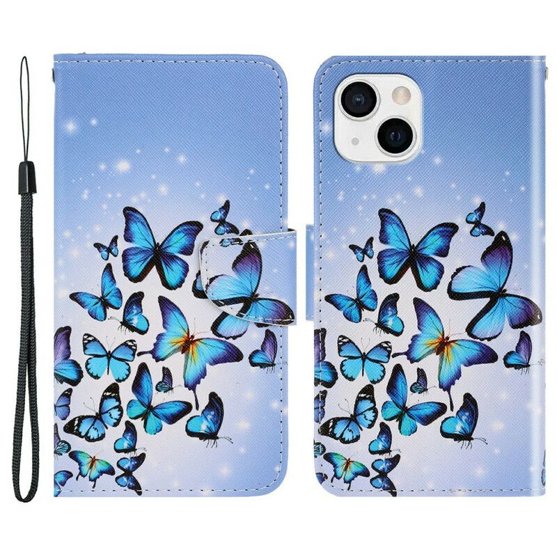 Fodral iPhone 13 Butterflies Strap Variations