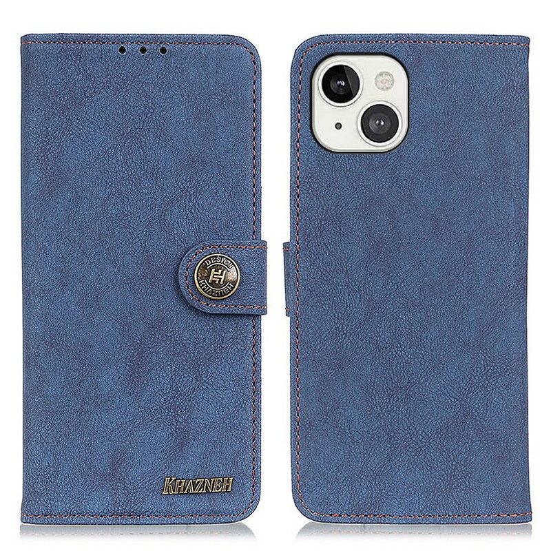 Fodral iPhone 13 Faux Leather Split Retro Khazneh