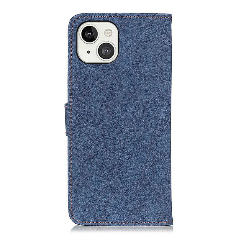 Fodral iPhone 13 Faux Leather Split Retro Khazneh