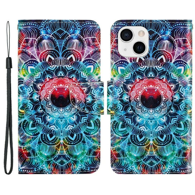 Fodral iPhone 13 Flashy Strappy Mandala