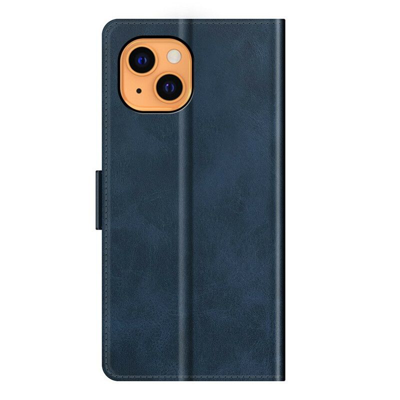 Läderskal Fodral iPhone 13 Dubbellåsdesign