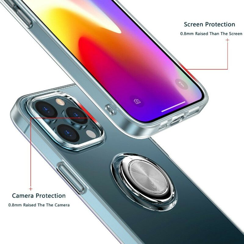 Skal För iPhone 13 Transparent Med Stödring