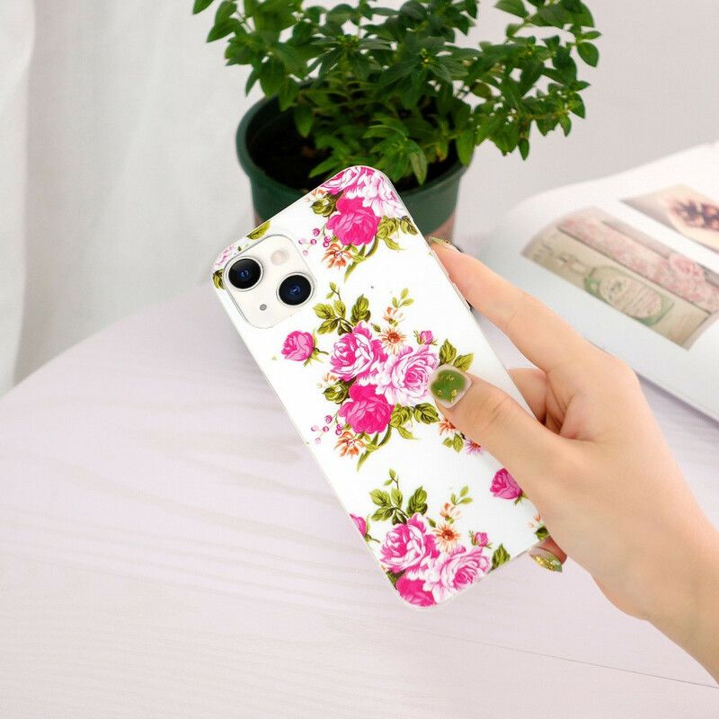 Skal iPhone 13 Fluorescerande Liberty Flowers