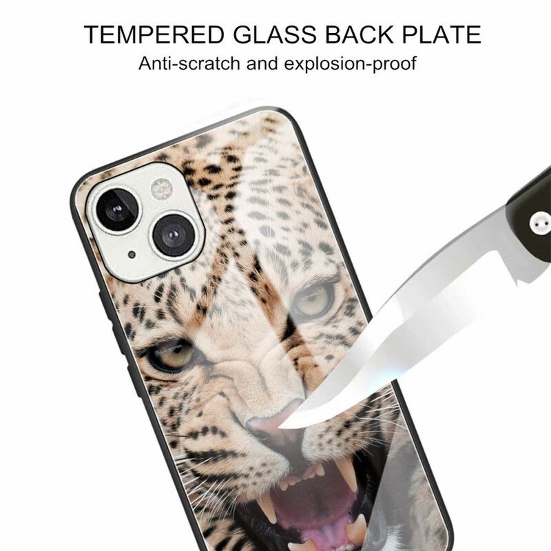 Skal iPhone 13 Leopard Härdat Glas