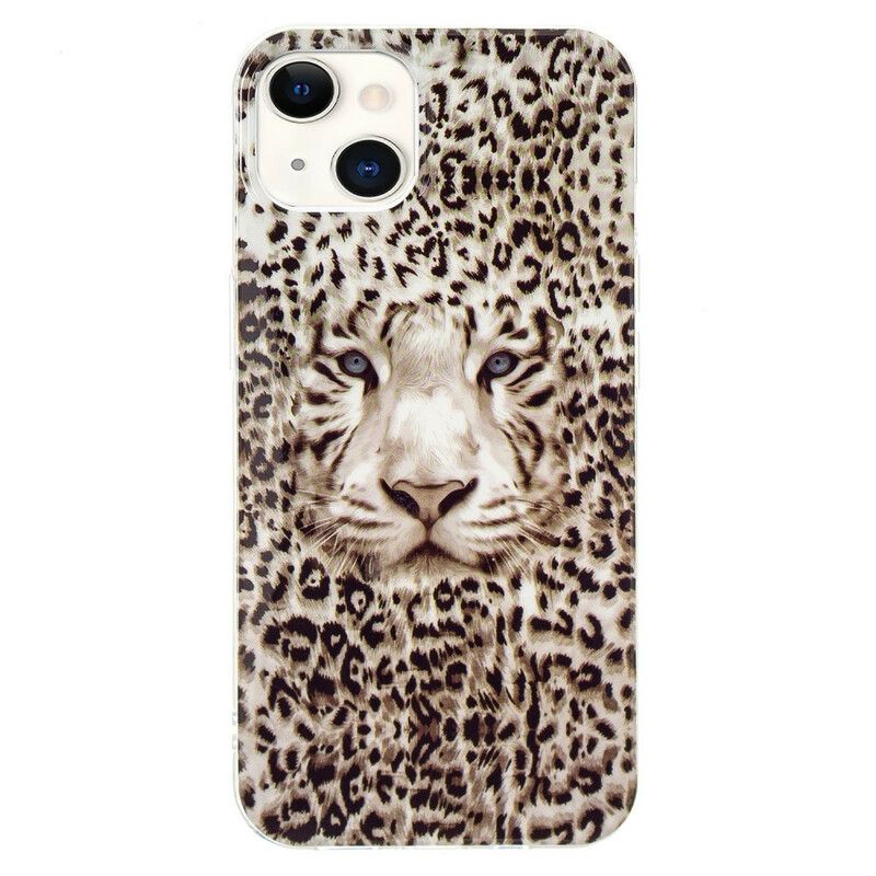 Skal iPhone 13 Telefonfodral Fluorescerande Leopard