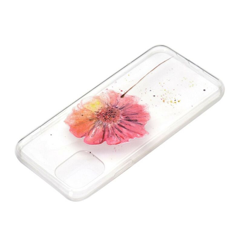 Skal iPhone 13 Transparent Poppy Watercolor