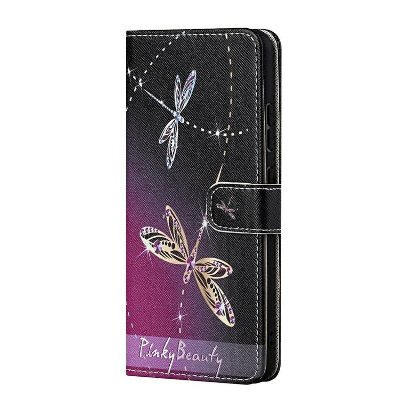 Skyddsfodral iPhone 13 Strappy Dragonflies