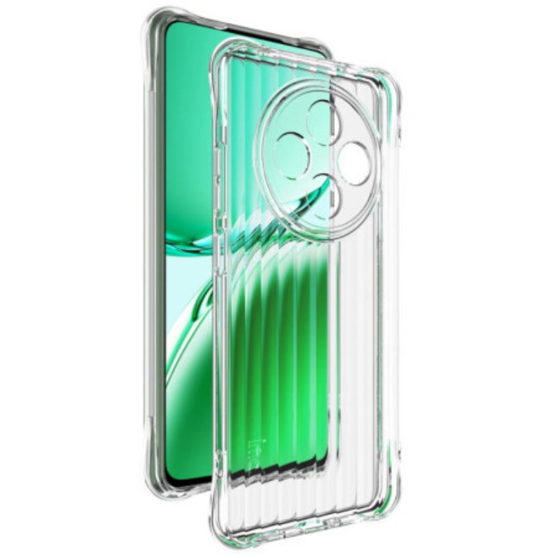 Skal Oppo Reno 12f 5g Transparent Vågig Textur Med Imak Airbag