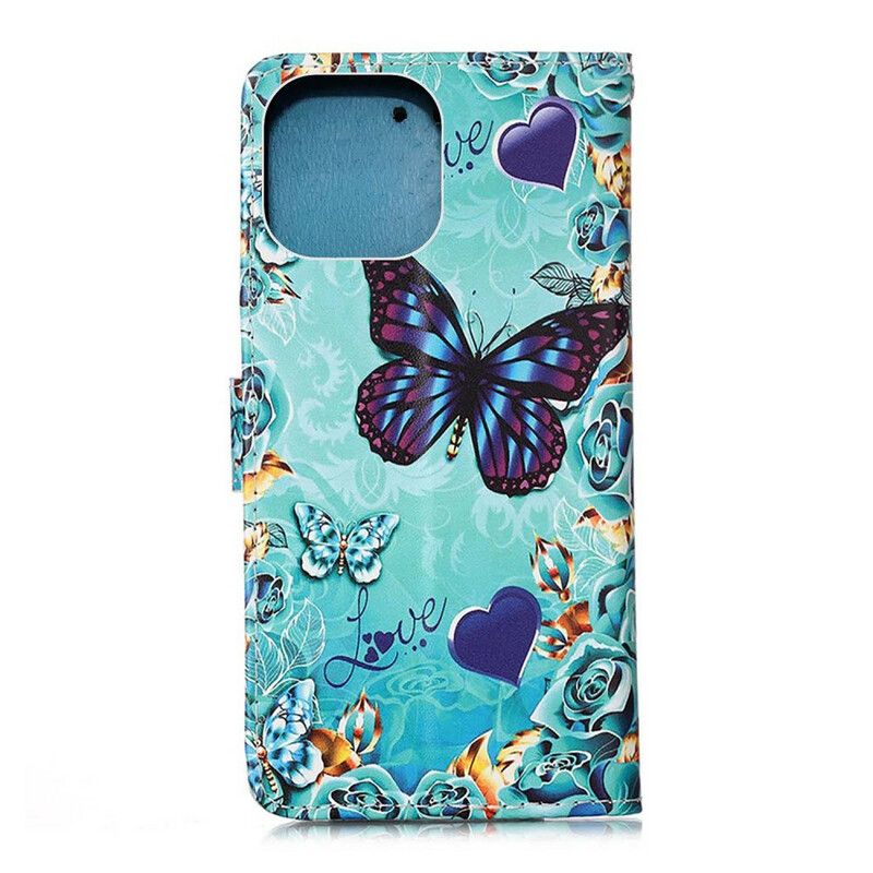 Fodral För iPhone 13 Pro Max Love Butterflies Strappy