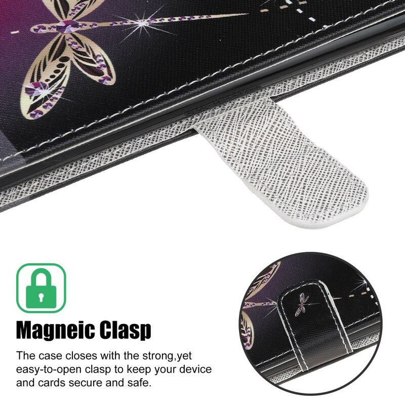 Fodral iPhone 13 Pro Max Strappy Dragonflies