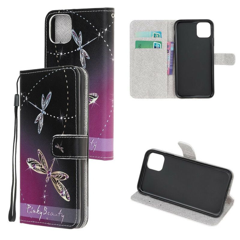 Fodral iPhone 13 Pro Max Strappy Dragonflies