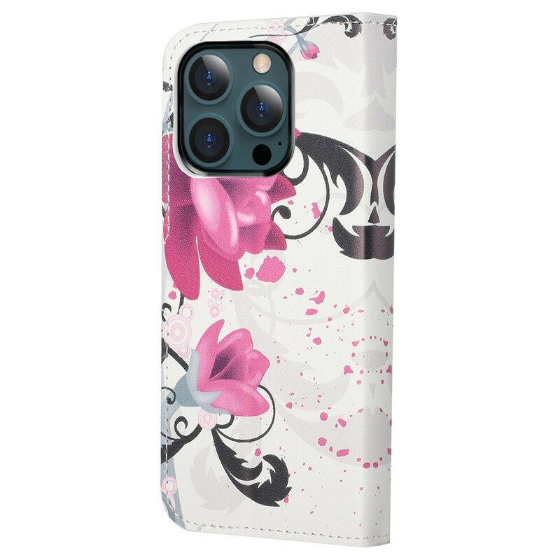 Fodral iPhone 13 Pro Max Tropiska Blommor