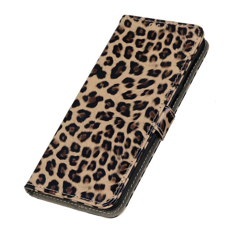 Läderfodral iPhone 13 Pro Max Telefonfodral Enkel Leopard