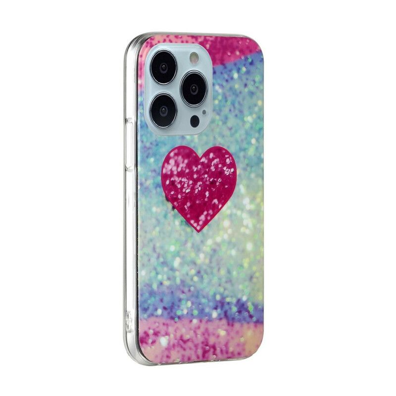 Skal iPhone 13 Pro Max Telefonfodral Glitter Marble