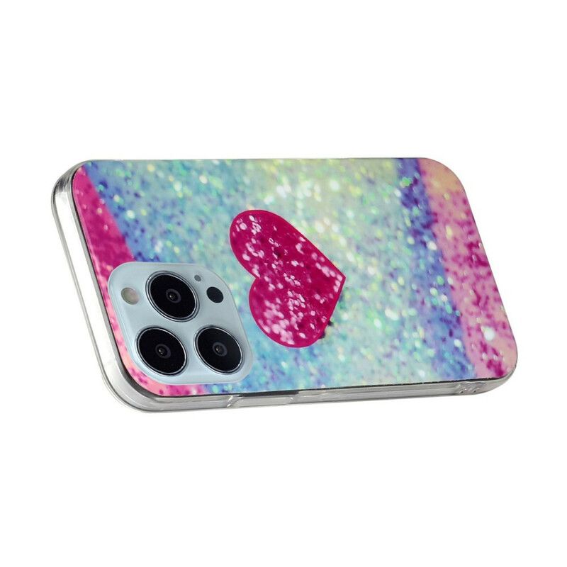 Skal iPhone 13 Pro Max Telefonfodral Glitter Marble