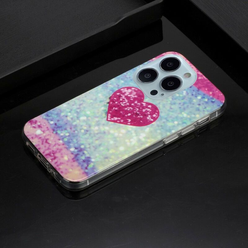 Skal iPhone 13 Pro Max Telefonfodral Glitter Marble