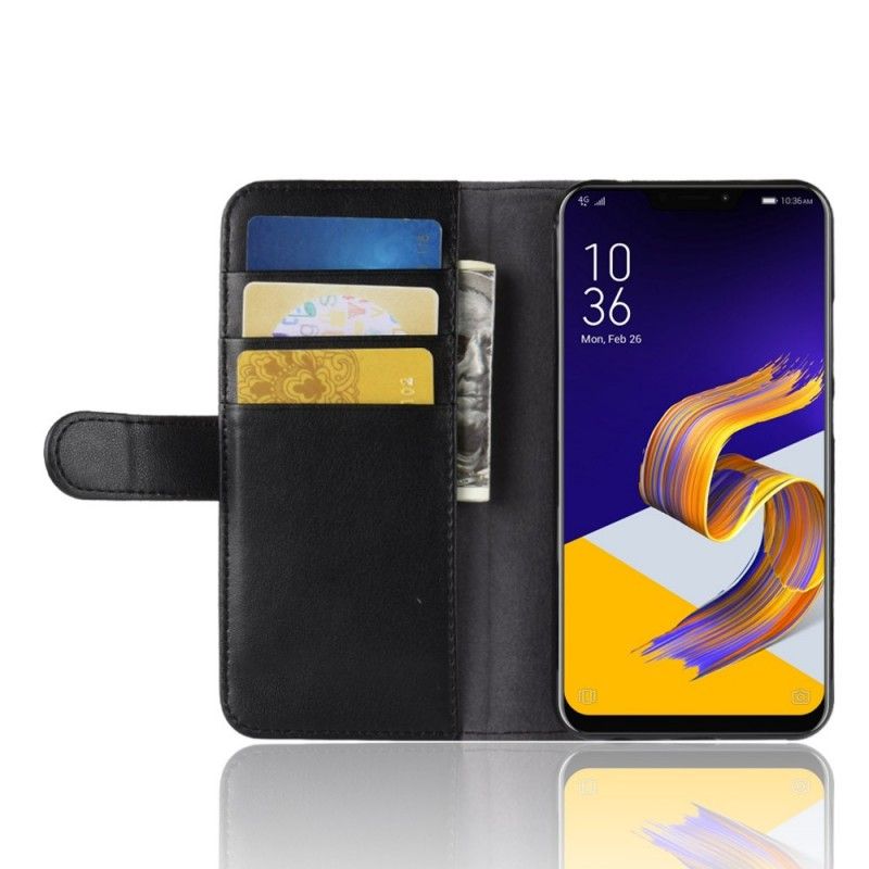 Fodral Asus ZenFone 5 / 5Z Svart Delat Läder