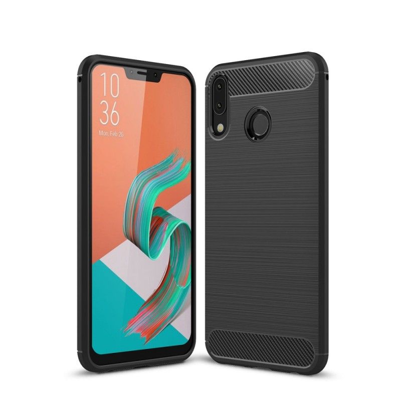 Skal för Asus ZenFone 5 / 5Z Svart Borstad Kolfiber