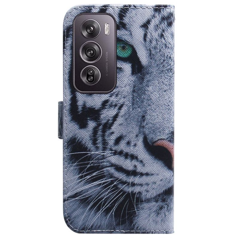 Fodral För Oppo Reno 12 Pro 5g Vit Tiger