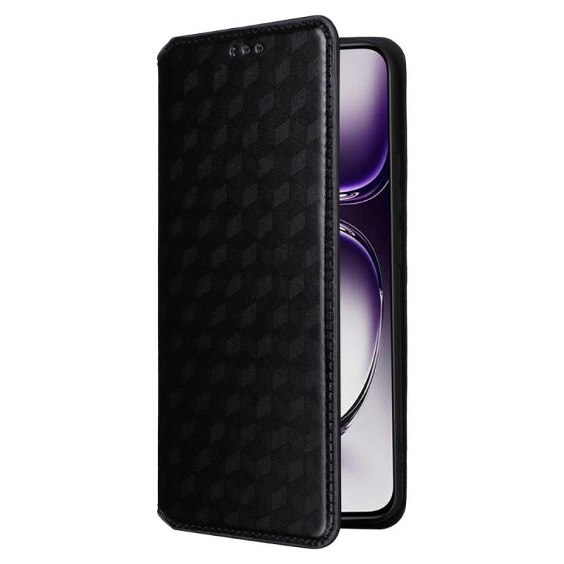 Läderskal Fodral Oppo Reno 12 Pro 5g 3d Diamantmönster