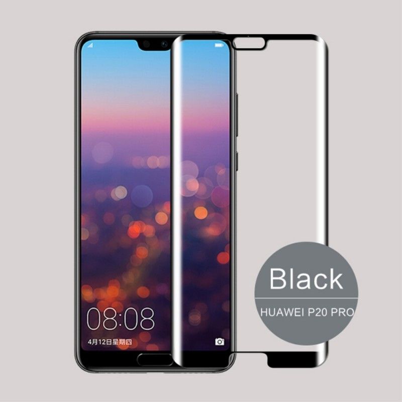 Krökt Skydd Av Härdat Glas Huawei P20 Pro Svart Mofi