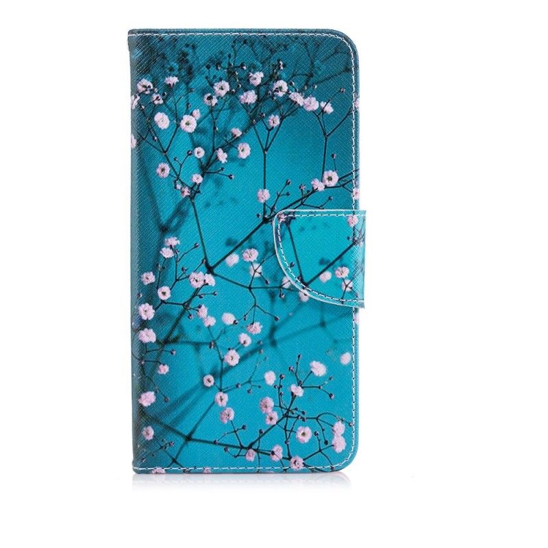 Läderfodral Huawei P20 Pro Mobilskal Blommande Träd