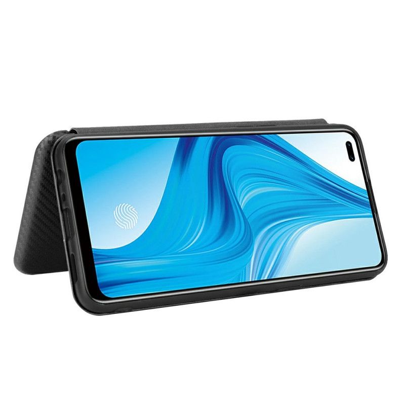 Folio-fodral Realme 7 Pro Svart Färgad Kolsilikon