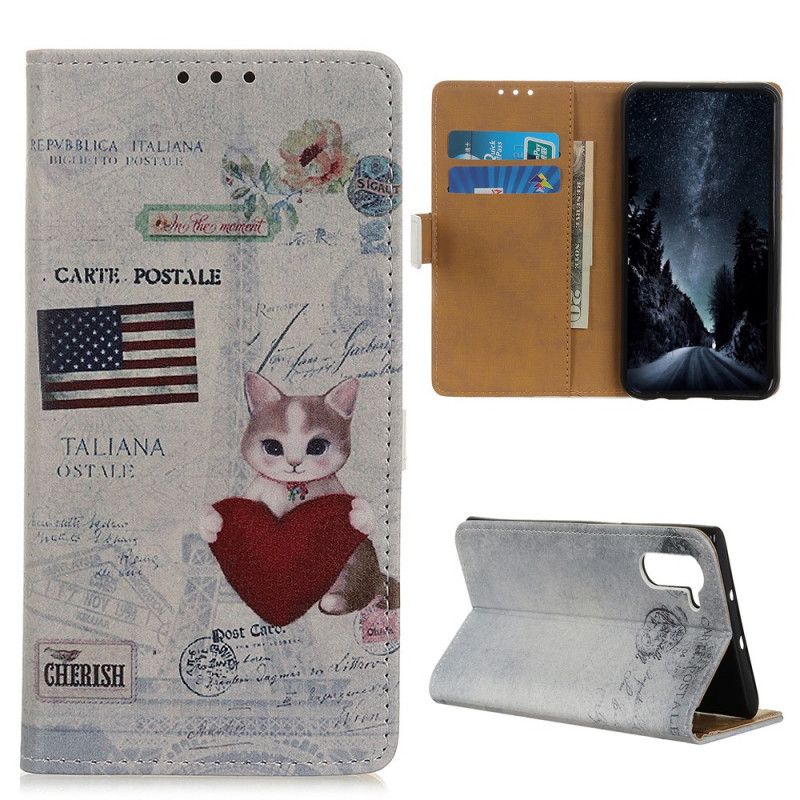 Fodral Samsung Galaxy Note 10 Resande Katt