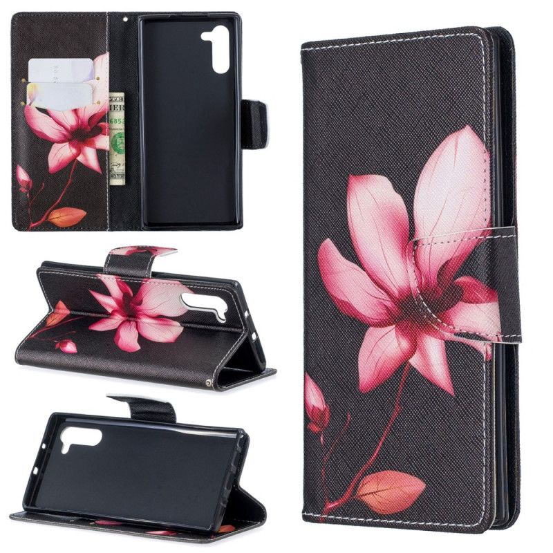 Fodral Samsung Galaxy Note 10 Rosa Blomma