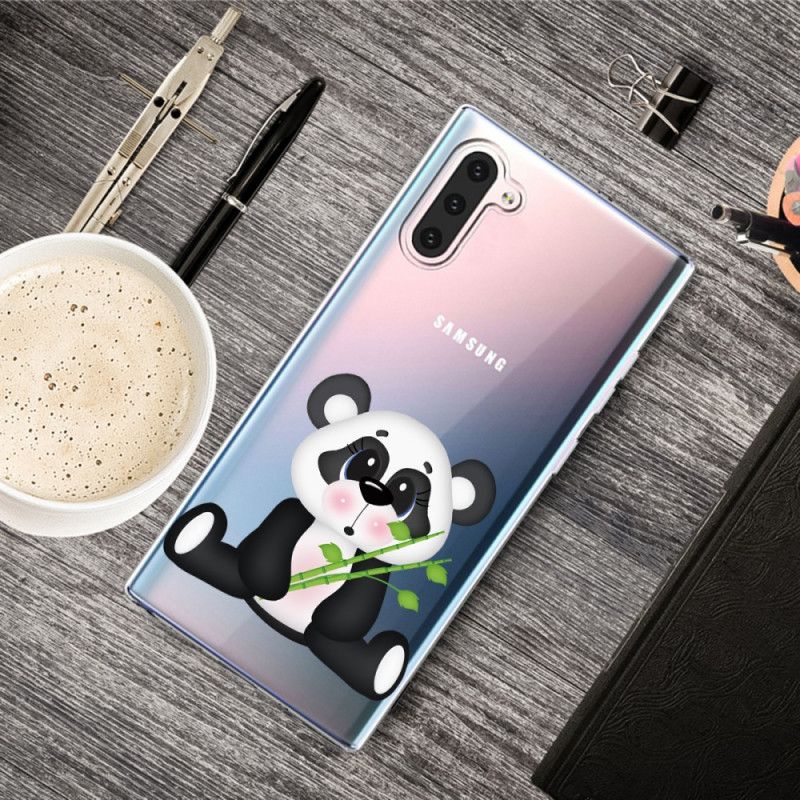 Skal för Samsung Galaxy Note 10 Transparent Ledsen Panda