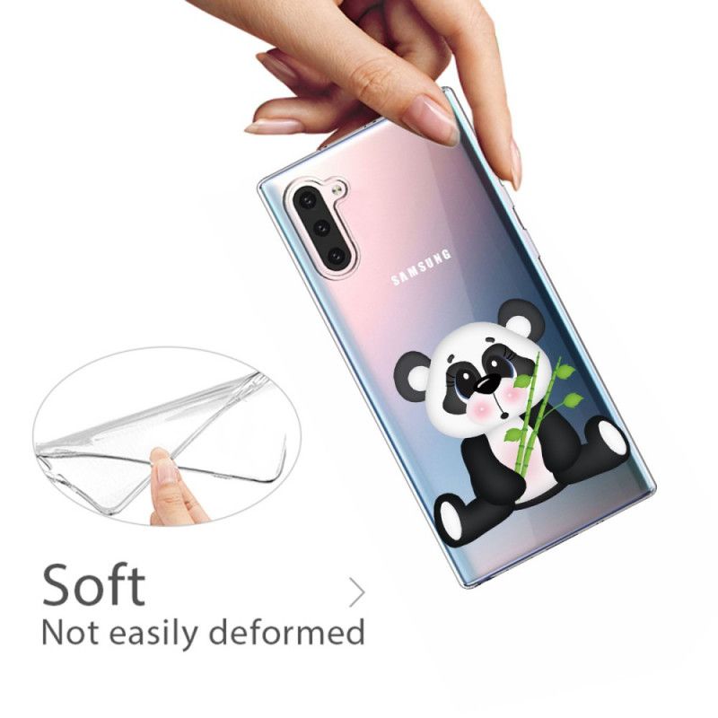 Skal för Samsung Galaxy Note 10 Transparent Ledsen Panda