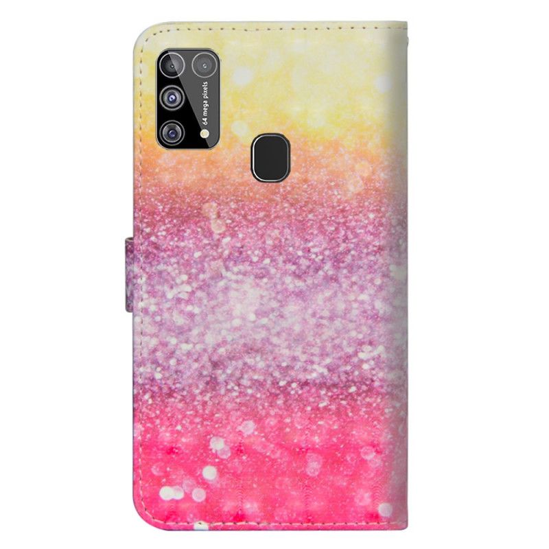 Fodral Samsung Galaxy M31 Magenta Glitter