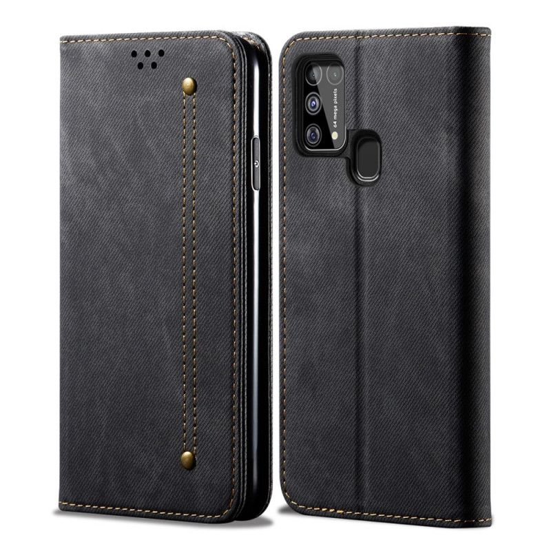 Folio-fodral för Samsung Galaxy M31 Svart Jeanstyg