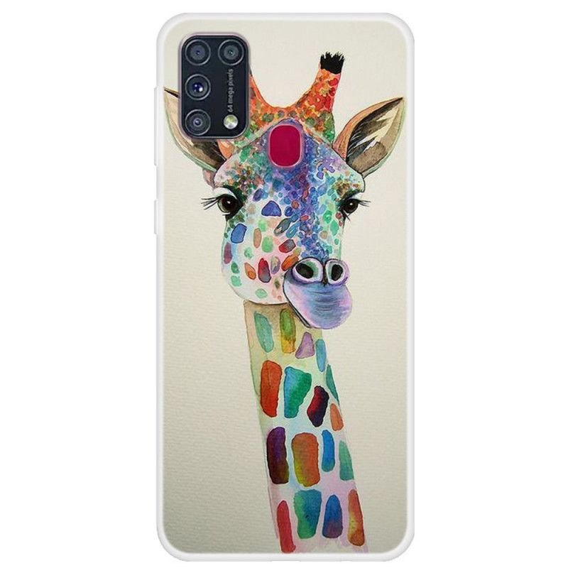 Skal Samsung Galaxy M31 Färgglad Giraff