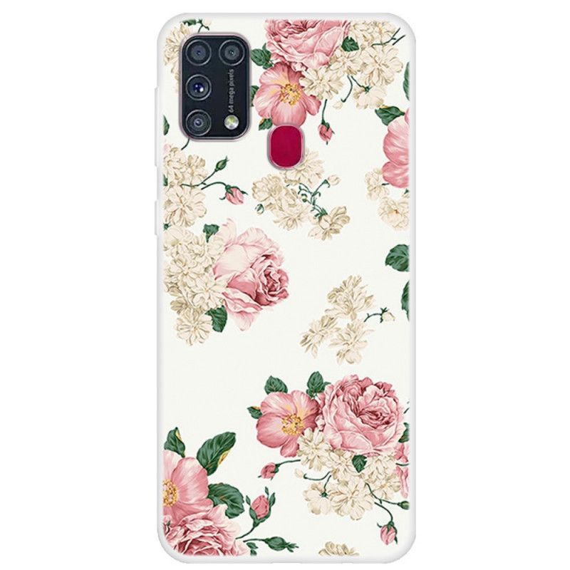 Skal Samsung Galaxy M31 Mobilskal Frihetsblommor