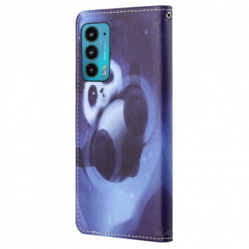 Fodral Motorola Edge 20 Panda Space Strappy