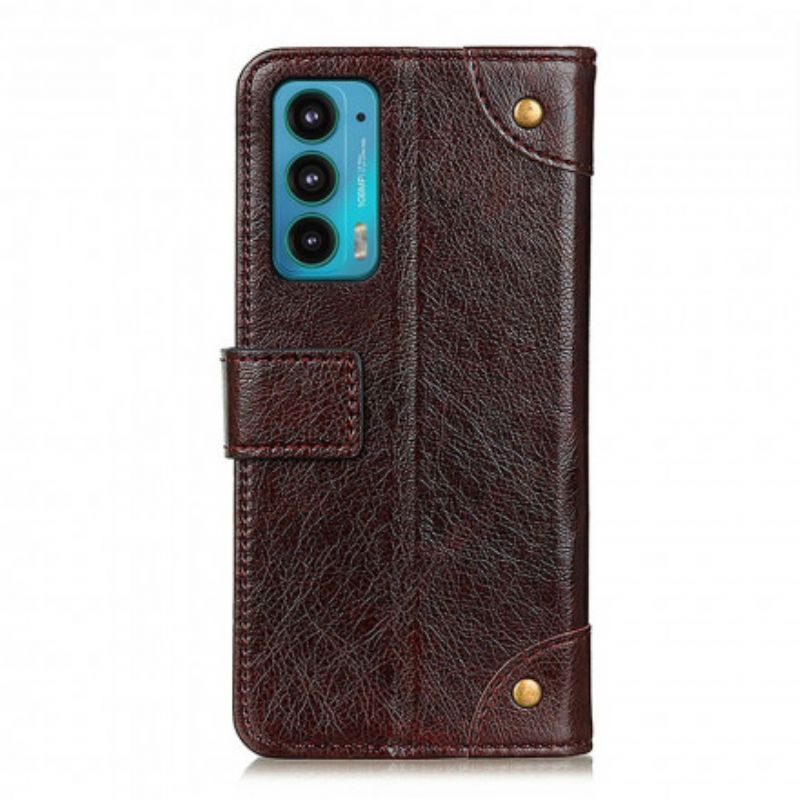 Fodral Motorola Edge 20 Style Nappa Leather Vintage Nitar