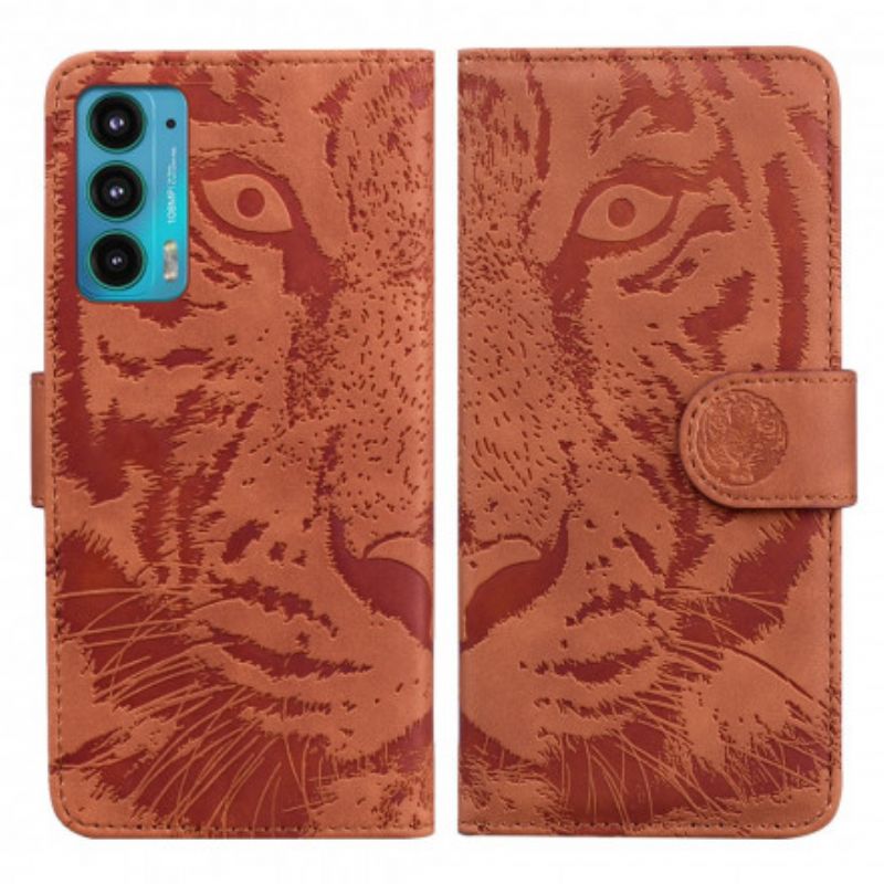 Fodral Motorola Edge 20 Tiger Face Print