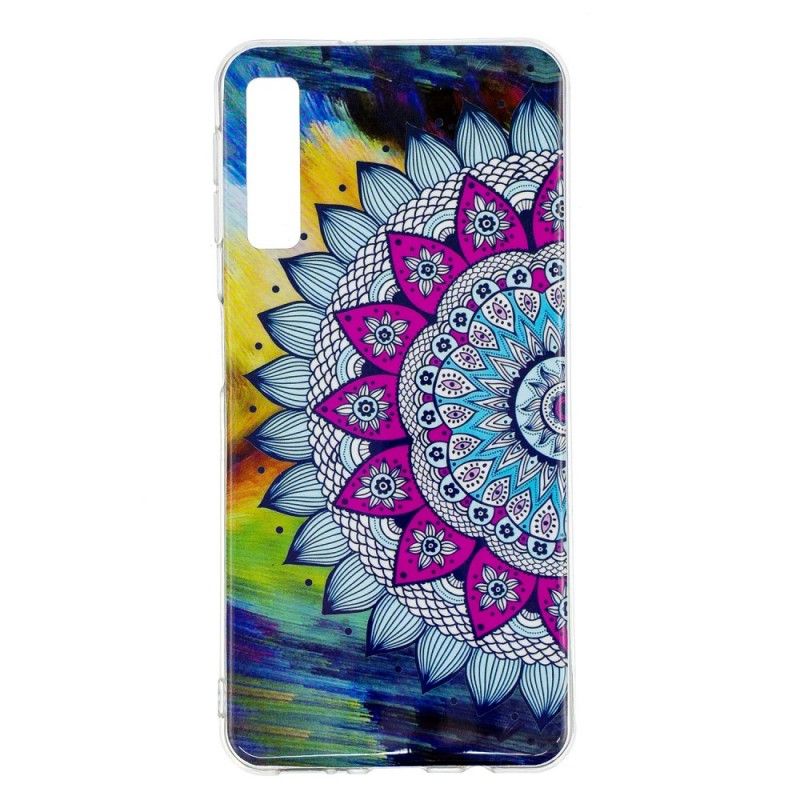 Skal Samsung Galaxy A7 Mobilskal Fluorescerande Mandala