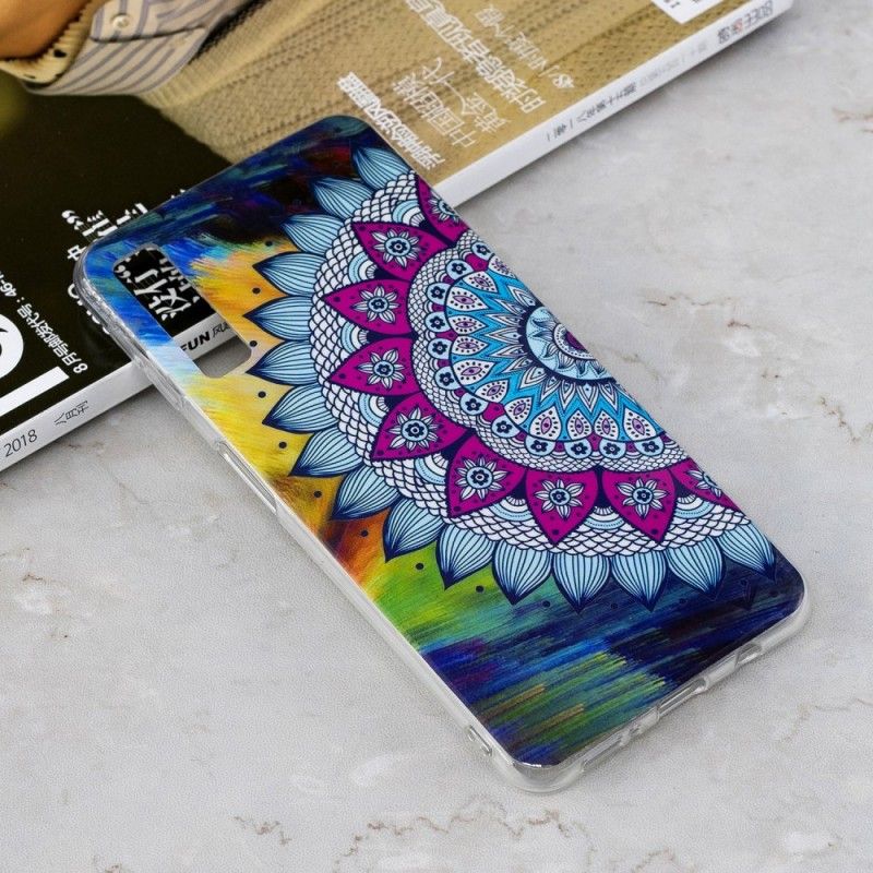 Skal Samsung Galaxy A7 Mobilskal Fluorescerande Mandala