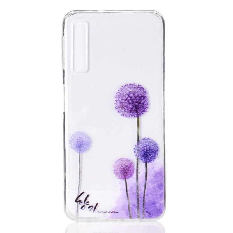 Skal Samsung Galaxy A7 Mobilskal Transparent Färgade Maskrosor