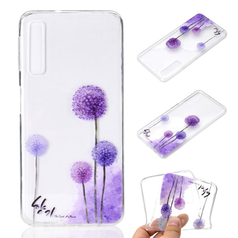 Skal Samsung Galaxy A7 Mobilskal Transparent Färgade Maskrosor