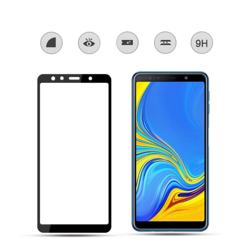 Skydd Av Härdat Glas Samsung Galaxy A7 Svart Mocolo