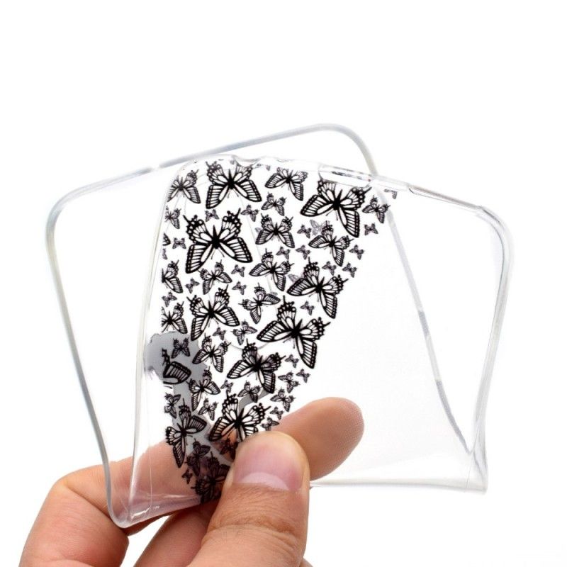 Skal Huawei Mate 10 Lite Transparent Klänning Med Fjärilar