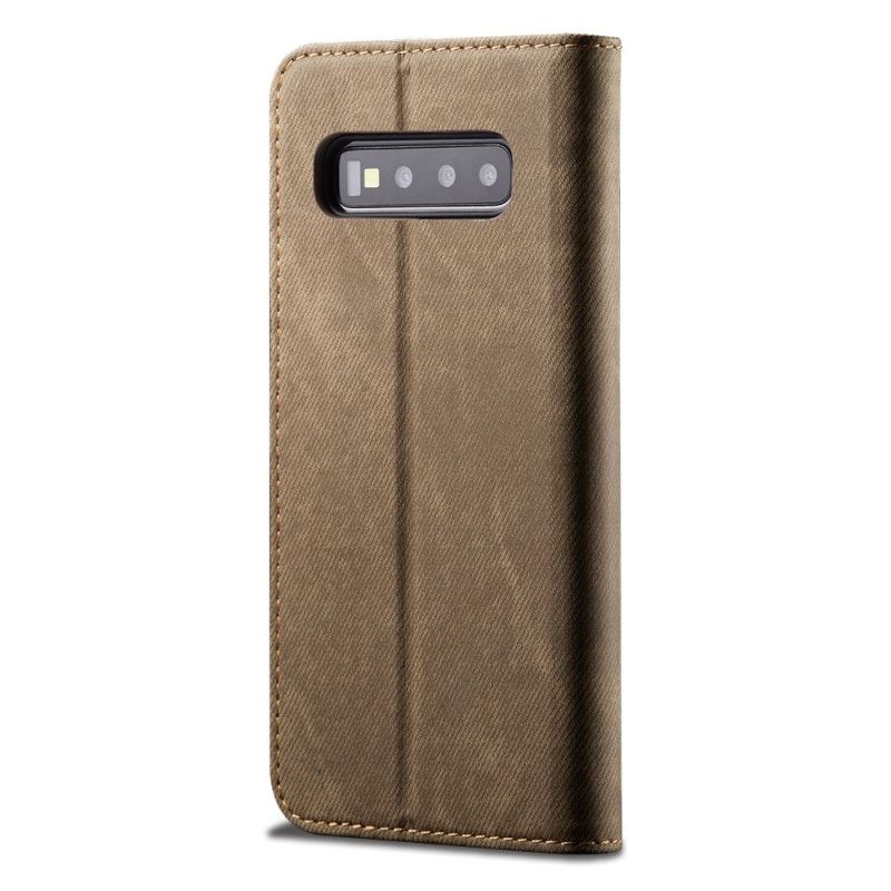 Folio-fodral Samsung Galaxy S10 Svart Jeanstyg