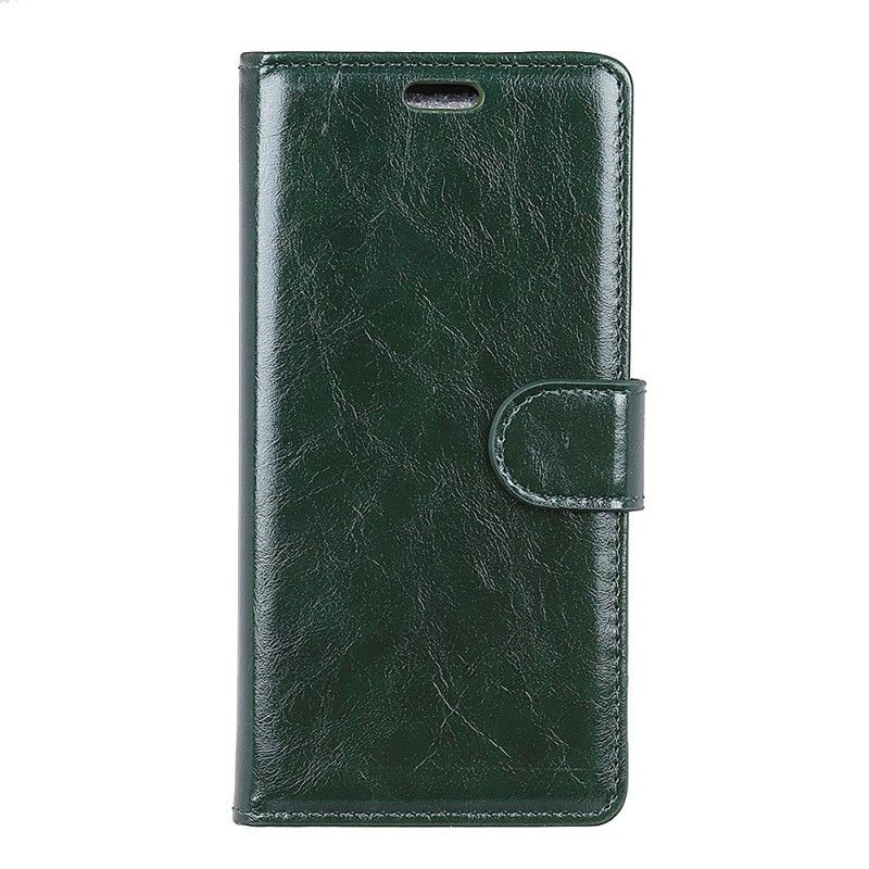 Läderfodral Samsung Galaxy S10 Grön Mobilskal Glänsande Lädereffekt