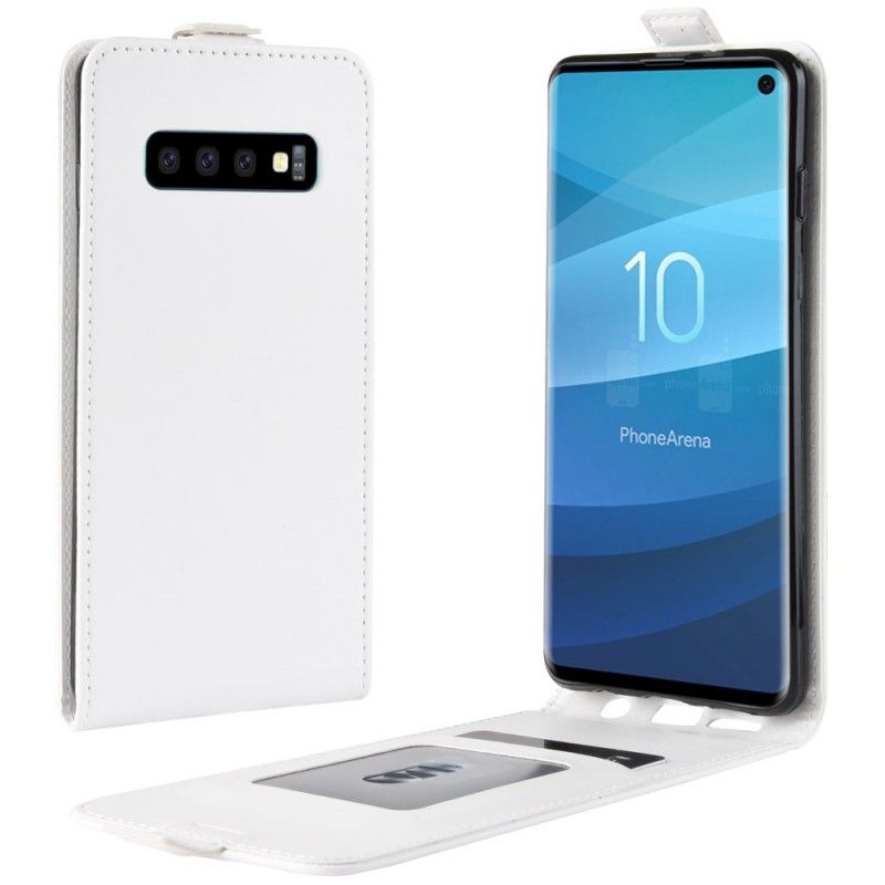 Läderfodral Samsung Galaxy S10 Svart Vikbar Lädereffekt