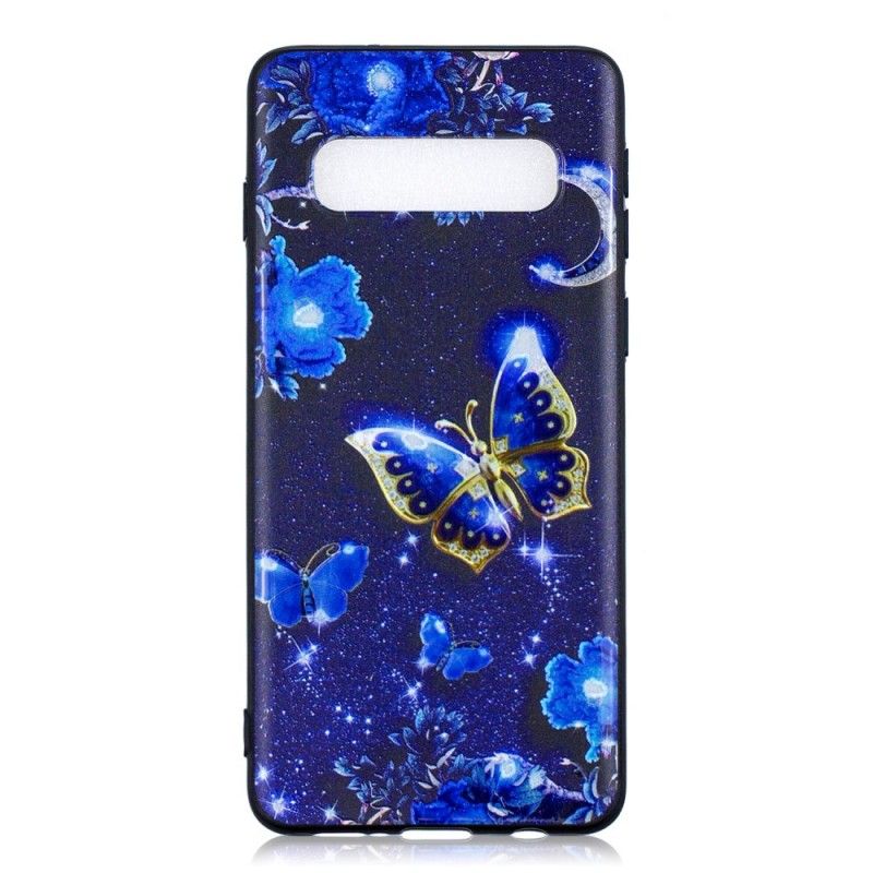 Skal för Samsung Galaxy S10 Gyllene Fjäril