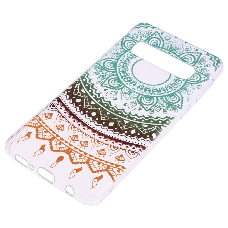 Skal för Samsung Galaxy S10 Transparent Färgglad Mandala